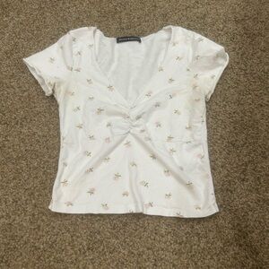 White brandy crop top